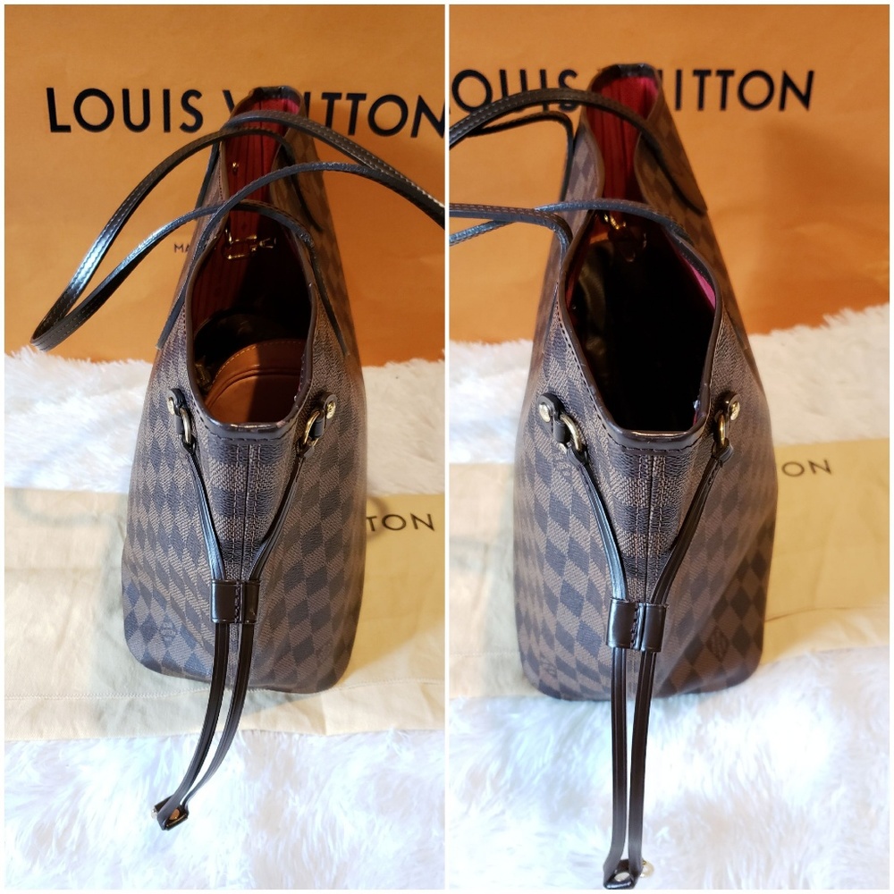 100% Auth Louis Vuitton Neverfull MM Damier Ebene - Picture 3 of 8